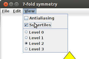 Selecting supertile outlines